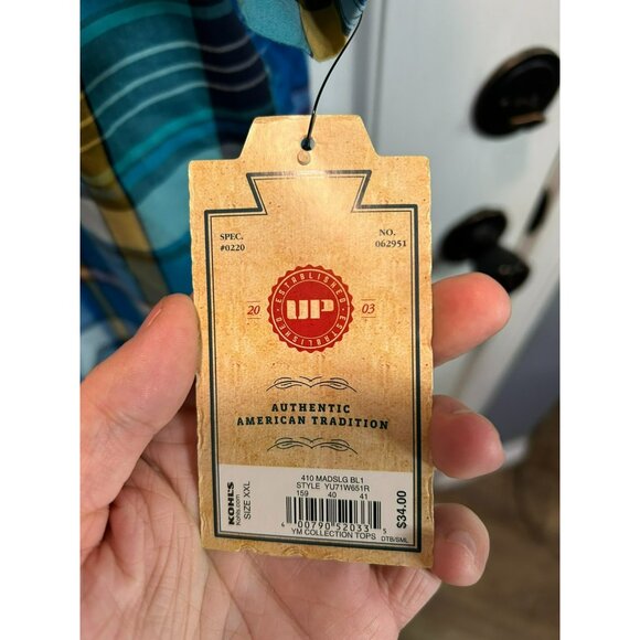 Urban Pipeline Shirt Men's XXL Tartan Plaid Max Flex Button Up Short Sleeve NWT - Picture 3 of 6